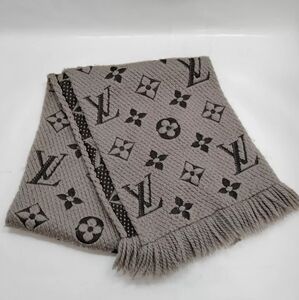 Louis Vuitton Gray and Black Scarf